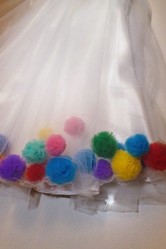 Gonna in raso e tulle a ruota intera fatta a mano. Progetto sartoriale realizzato a mano a Verona